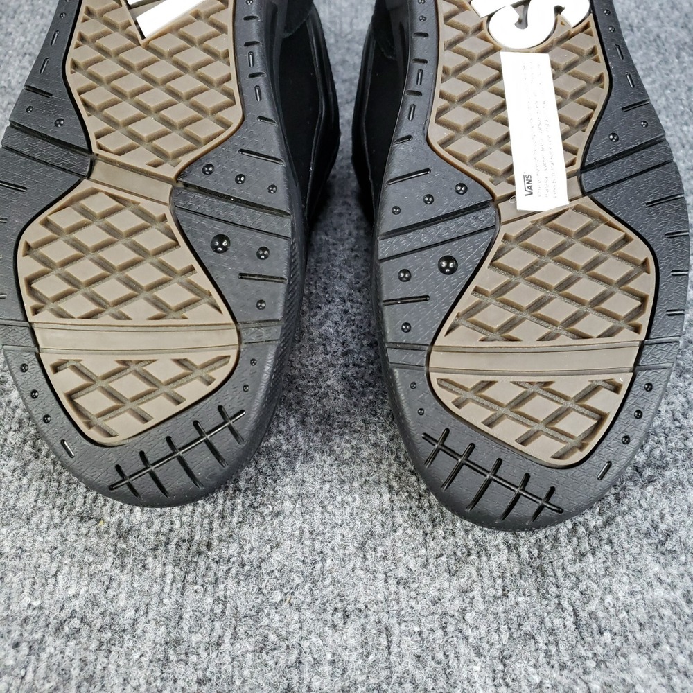 Vans Hylane Shoes Mens Size 8.5 Triple Black Skate Casual Sneakers Fat Tongue‎ - Picture 7 of 16